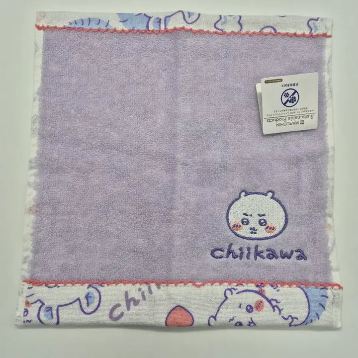 [BUNJANG] Chiikawa Cute Duo Handkerchief / 치이카와 순면 100% 큐트듀오 손수건