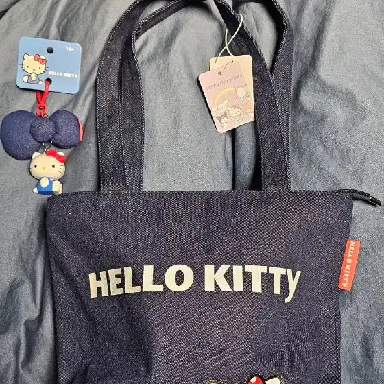 [BUNJANG] Hello Kitty Denim Tote Bag / 헬로키티 데님 에코백 토트백 가방