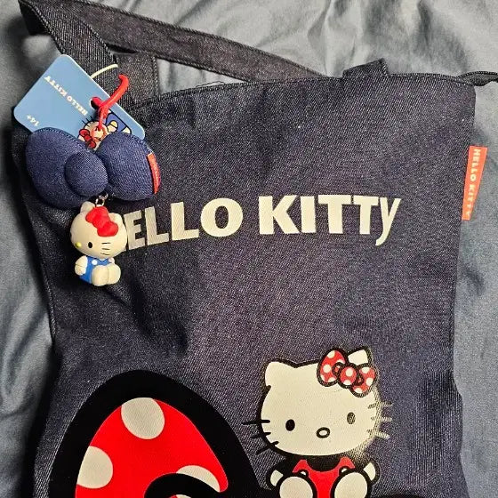 [BUNJANG] Hello Kitty Denim Tote Bag / 헬로키티 데님 에코백 토트백 가방