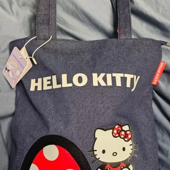 [BUNJANG] Hello Kitty Denim Tote Bag / 헬로키티 데님 에코백 토트백 가방