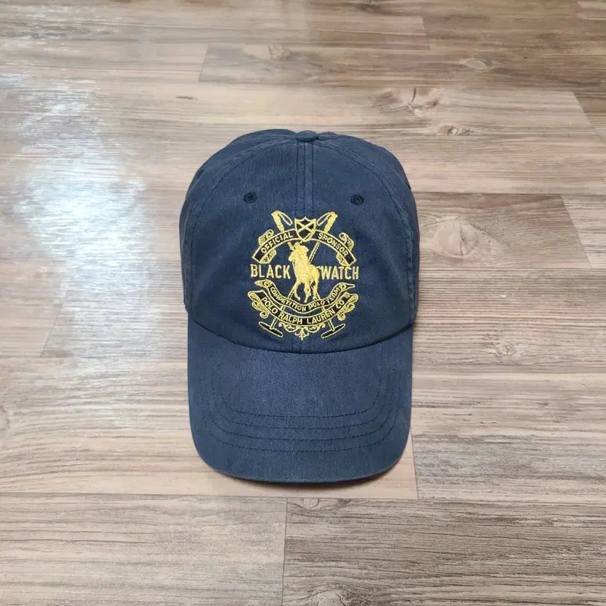 [BUNJANG] Polo Ralph Lauren Blackwatch Leather Strap Ball Cap / 2000s 폴로 랄프로렌 블랙와치 빅포니 가죽스트랩 빈티지 모자 볼캡