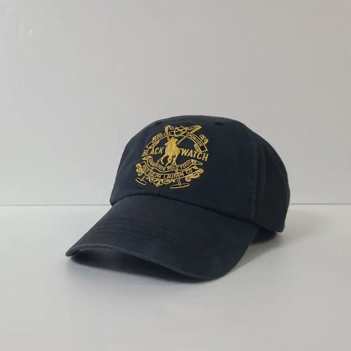 [BUNJANG] Polo Ralph Lauren Blackwatch Leather Strap Ball Cap / 2000s 폴로 랄프로렌 블랙와치 빅포니 가죽스트랩 빈티지 모자 볼캡