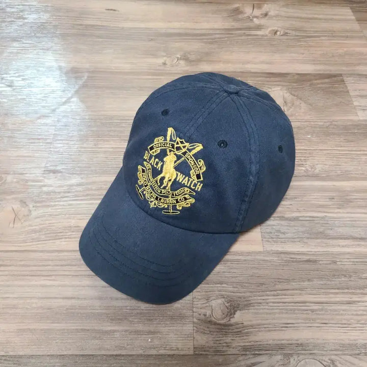 [BUNJANG] Polo Ralph Lauren Blackwatch Leather Strap Ball Cap / 2000s 폴로 랄프로렌 블랙와치 빅포니 가죽스트랩 빈티지 모자 볼캡