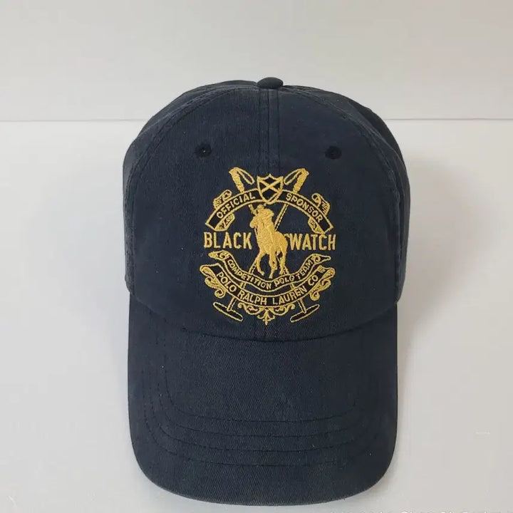 [BUNJANG] Polo Ralph Lauren Blackwatch Leather Strap Ball Cap / 2000s 폴로 랄프로렌 블랙와치 빅포니 가죽스트랩 빈티지 모자 볼캡