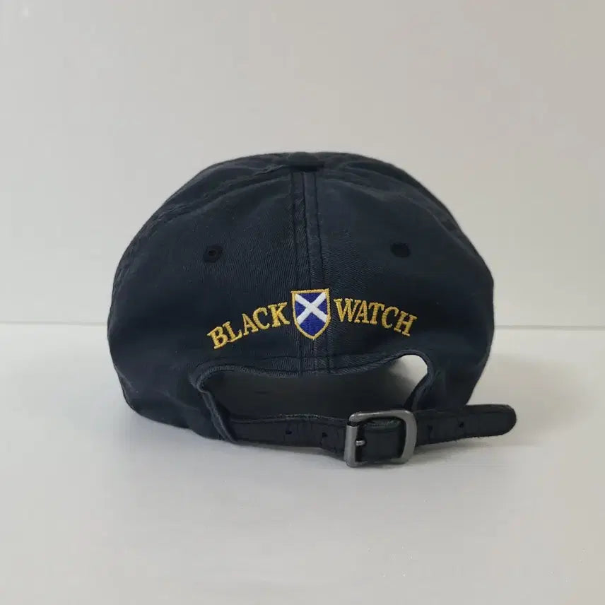 [BUNJANG] Polo Ralph Lauren Blackwatch Leather Strap Ball Cap / 2000s 폴로 랄프로렌 블랙와치 빅포니 가죽스트랩 빈티지 모자 볼캡