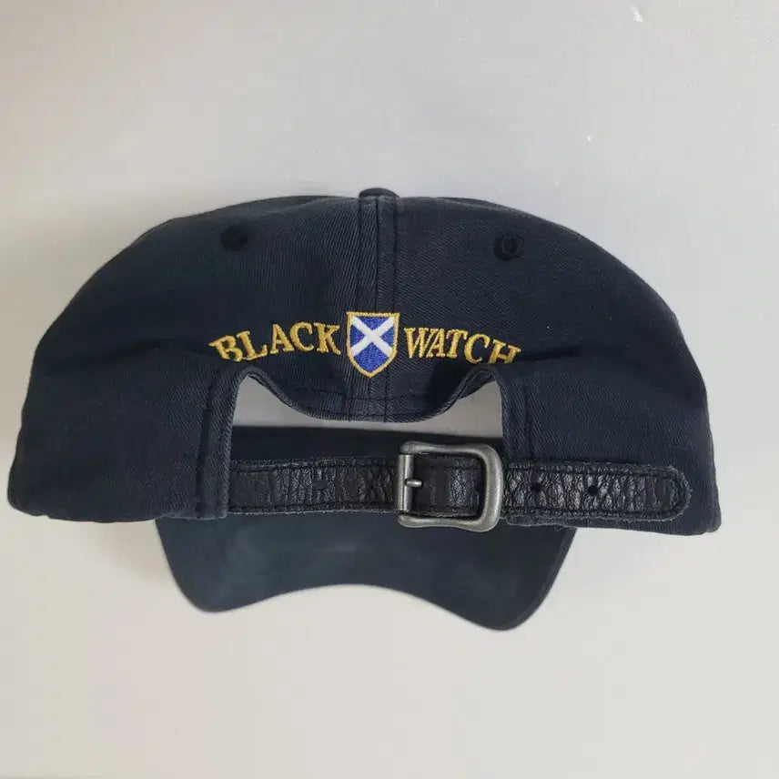 [BUNJANG] Polo Ralph Lauren Blackwatch Leather Strap Ball Cap / 2000s 폴로 랄프로렌 블랙와치 빅포니 가죽스트랩 빈티지 모자 볼캡