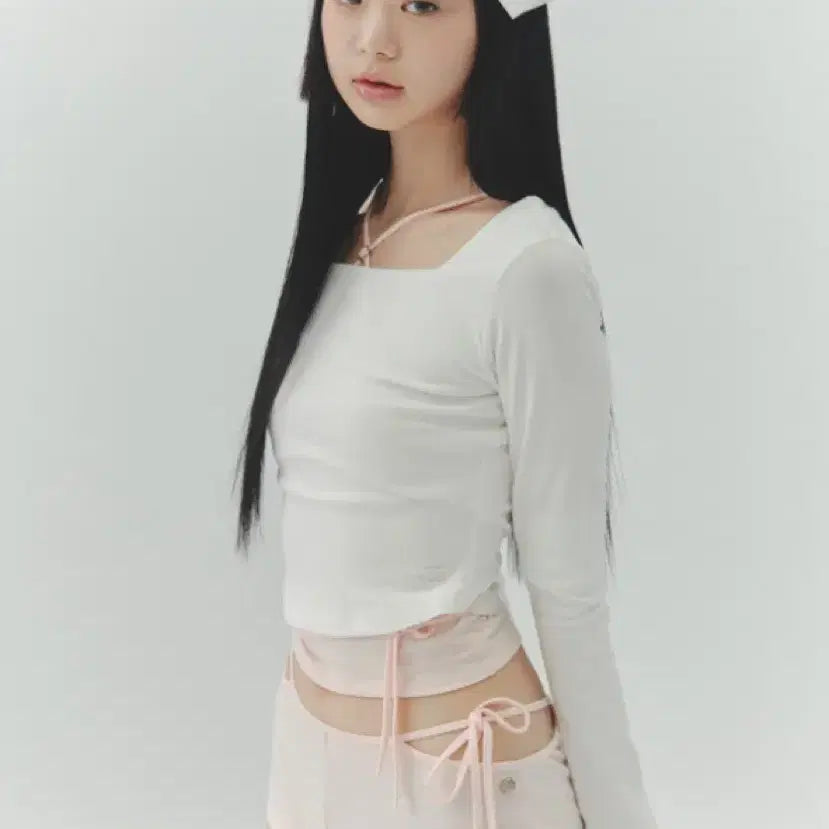 [BUNJANG] Pain Or Pleasure Lower Square Top White S / 페인오어플레져 lower square top (새상품)