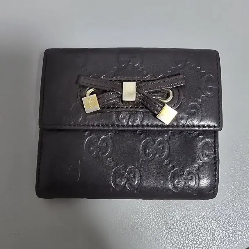 [BUNJANG] Gucci Sima Wallet Brown / 구찌 시마 반지갑 브라운 리본장식