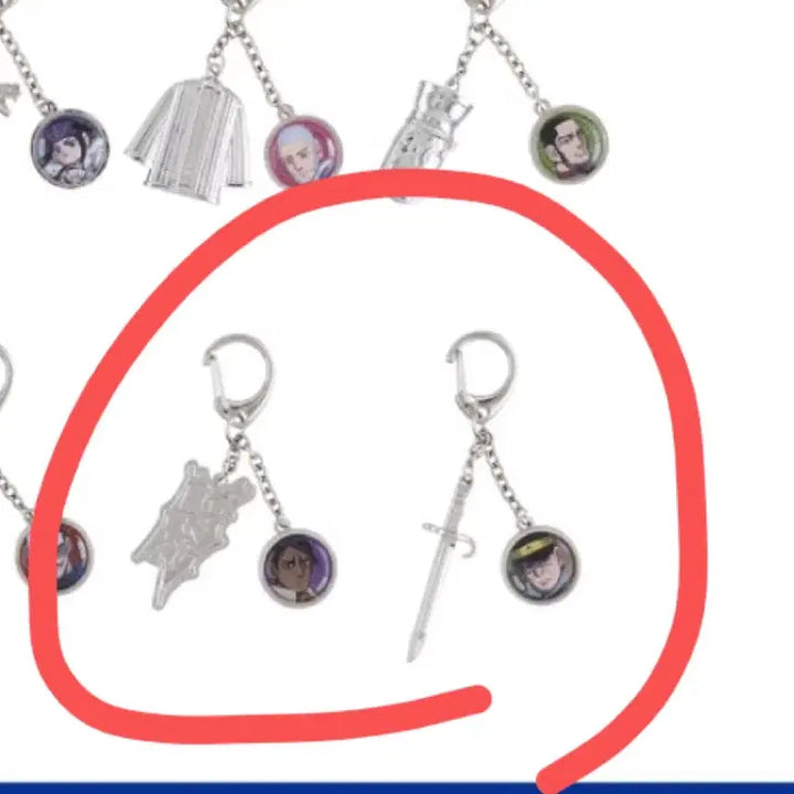 [BUNJANG] Golden Kamuy Koito Tsukishima Metal Keyring Bundle / 골든카무이 원화전 컬렉션챰 메탈 키링 츠키시마 코이토 일괄
