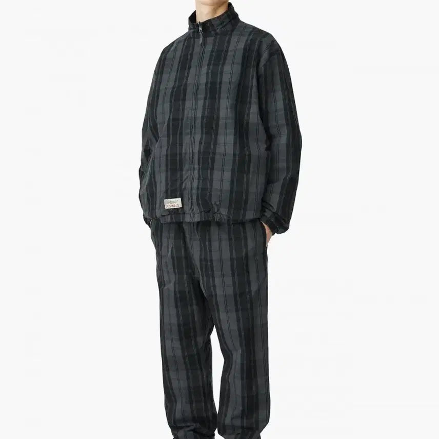 [BUNJANG] thisisneverthat Reversible Team Jacket Black Check L / 디스이즈네버댓 리버서블 팀 자켓 블랙 체크 L