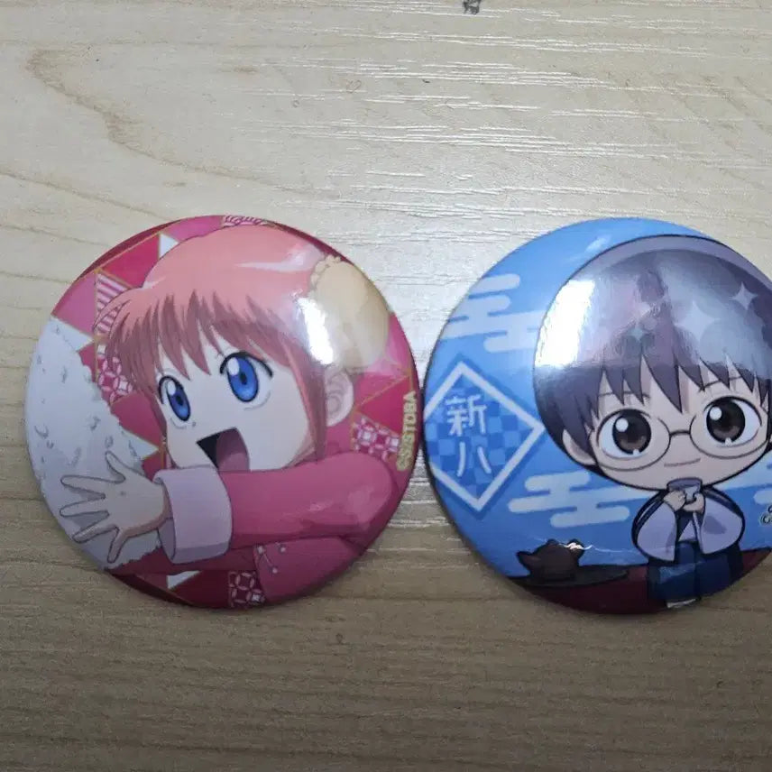 [BUNJANG] Gintama Kagura Shinpachi Bundle Set Badges / 은혼 카구라 신파치 캔뱃지 일괄