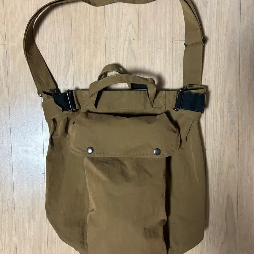 [BUNJANG] Margaret Howell Khaki Brown Nylon Two-Way Tote Bag / Margaret Howell 마가렛호웰 카키브라운 나일론 투웨이 토트백