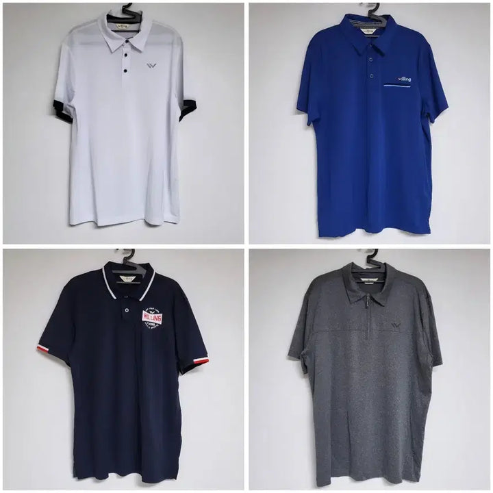 [BUNJANG] Willing Golf Functional Short Sleeve T-Shirt / 윌링 골프 기능성 반팔티 4종 일괄  골프웨어 운동복
