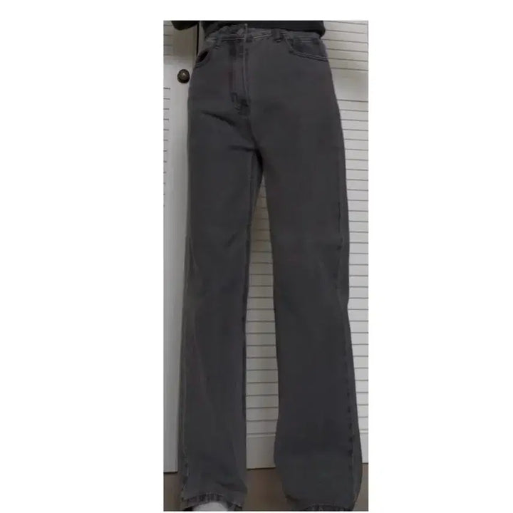 [BUNJANG] Black Denim Straight Fit Jeans / 흑청 데님 팬츠 청바지 일자핏