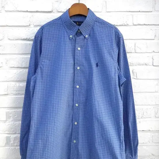 [BUNJANG] Polo Ralph Lauren Blue Checkered Shirt / 폴로랄프로렌 블루 체크셔츠 S