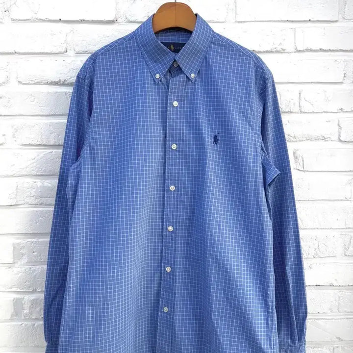 [BUNJANG] Polo Ralph Lauren Blue Checkered Shirt / 폴로랄프로렌 블루 체크셔츠 S