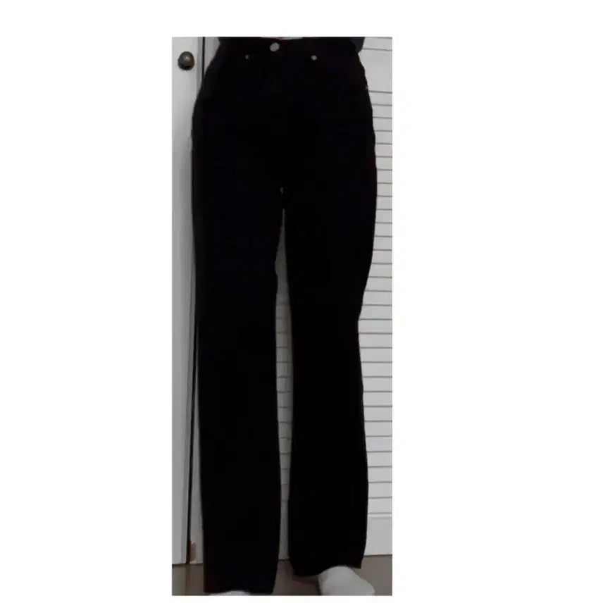 [BUNJANG] Black Denim Straight Fit Jeans / 블랙 데님 팬츠 청바지 일자핏