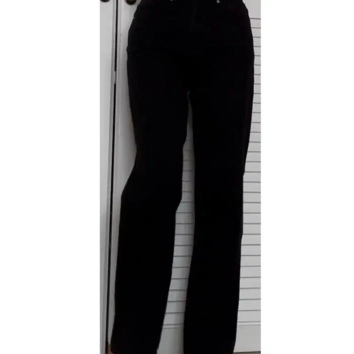 [BUNJANG] Black Denim Straight Fit Jeans / 블랙 데님 팬츠 청바지 일자핏