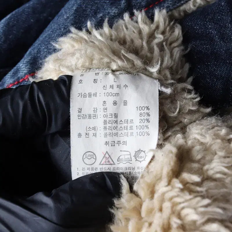 [BUNJANG] Smex Jeans Sherpa Denim Jacket 100 / 빈티지 스멕스 진 쉐르파 데님 자켓 100