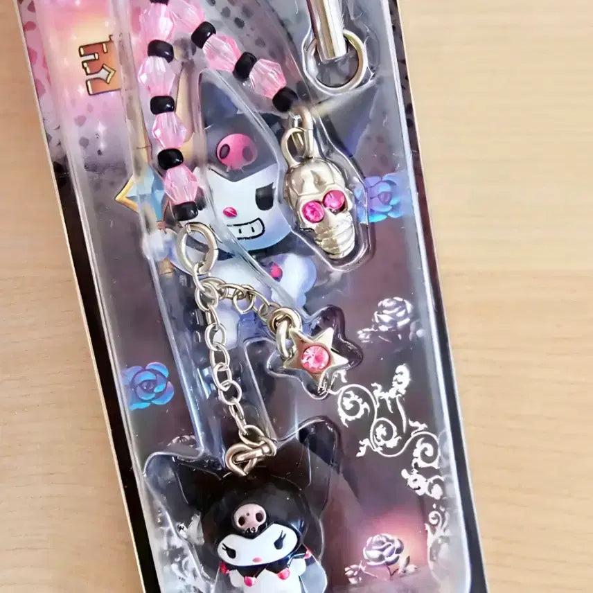 [BUNJANG] Kuromi Vintage Bead Strap / 쿠로미 스트랩, 고전 쿠로미, 비즈 쿠로미 스트랩