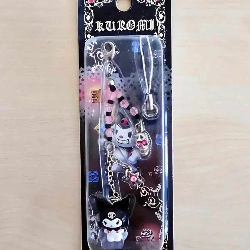 [BUNJANG] Kuromi Vintage Bead Strap / 쿠로미 스트랩, 고전 쿠로미, 비즈 쿠로미 스트랩