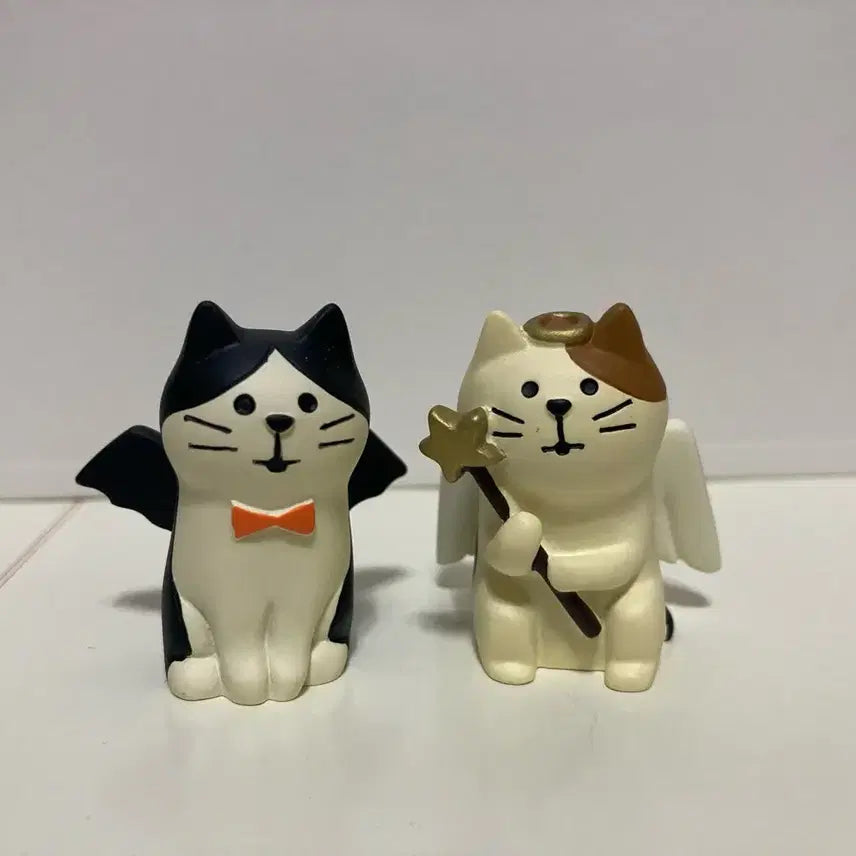 [BUNJANG] Decole Angel Devil Cat Figure Set / (정품) 데꼴 천사 악마 고양이 피규어 세트