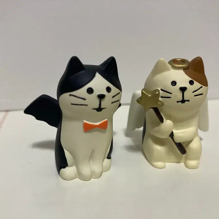 [BUNJANG] Decole Angel Devil Cat Figure Set / (정품) 데꼴 천사 악마 고양이 피규어 세트
