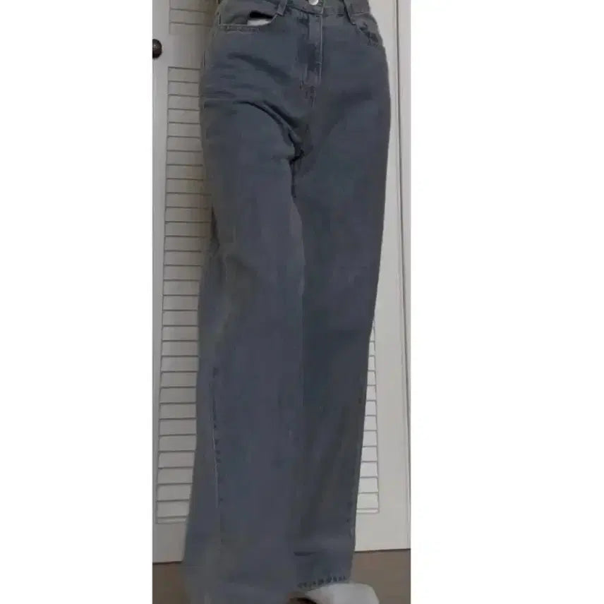 [BUNJANG] Denim Wide Leg Pants / 데님 와이드 일자 팬츠