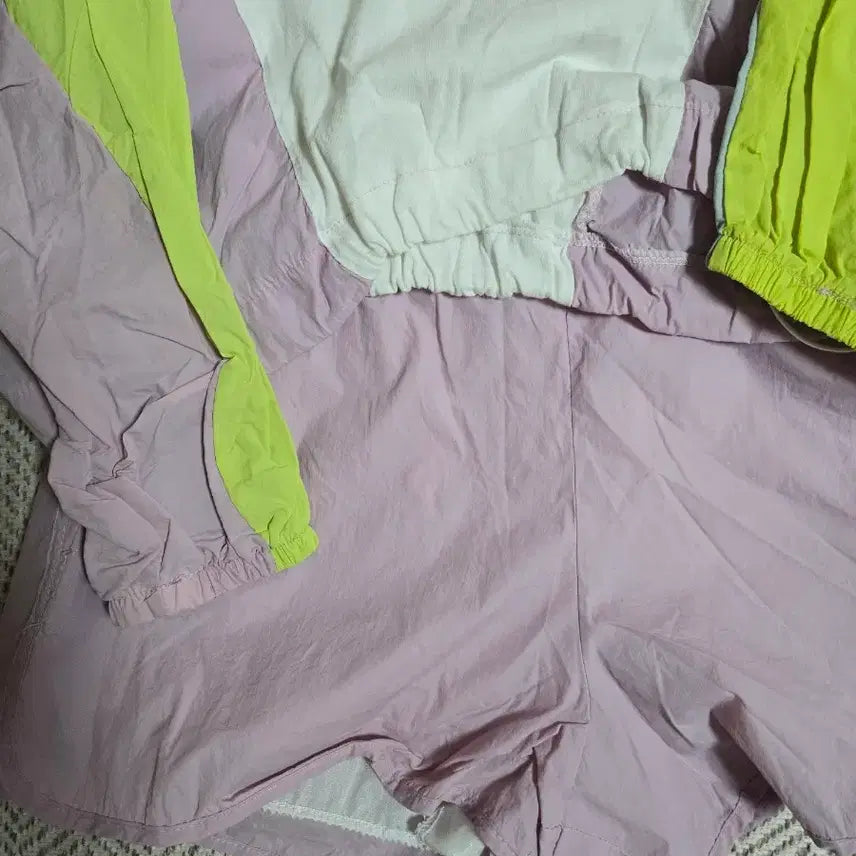 [BUNJANG] Color Block Training Set (Top + Shorts) / 컬러 블록 트레이닝 세트 (상의+반바지)