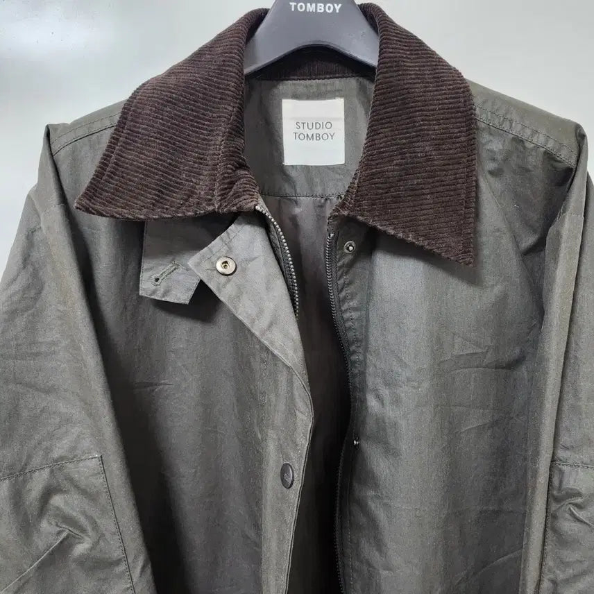 [BUNJANG] Studio Tomboy Wax Jacket - Khaki / 스튜디오톰보이 왁스 자켓 카키