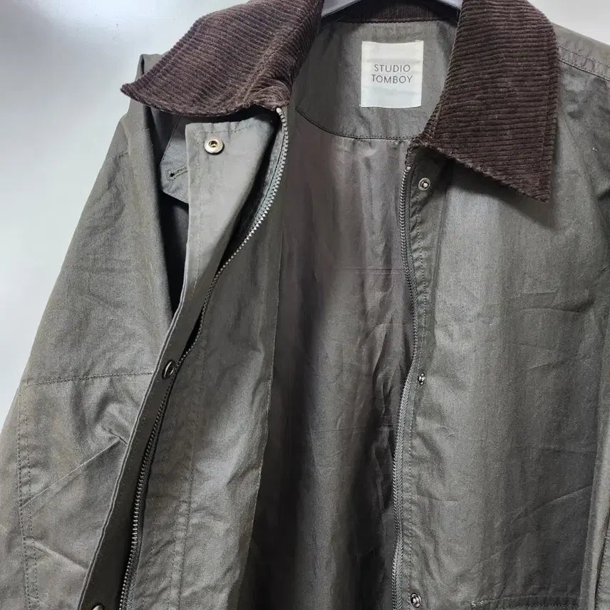 [BUNJANG] Studio Tomboy Wax Jacket - Khaki / 스튜디오톰보이 왁스 자켓 카키