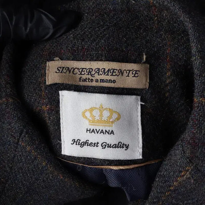 [BUNJANG] Havana Company Harris Tweed Elbow Patch Wool Check Blazer / 하바나컴퍼니 해리스트위드 엘보패치 울 체크 블레이저 50