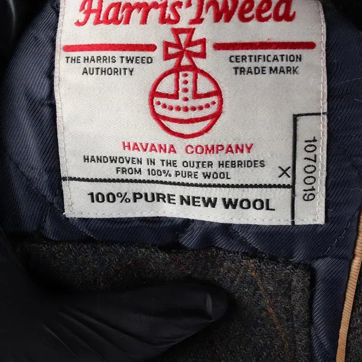 [BUNJANG] Havana Company Harris Tweed Elbow Patch Wool Check Blazer / 하바나컴퍼니 해리스트위드 엘보패치 울 체크 블레이저 50