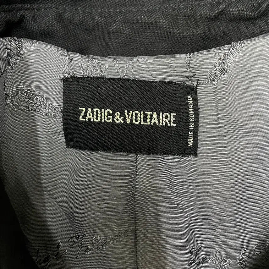 [BUNJANG] Zadig & Voltaire Double Breasted Trench Coat Black / 쟈딕앤볼테르 더블 트렌치 코트 세미슬림핏 블랙