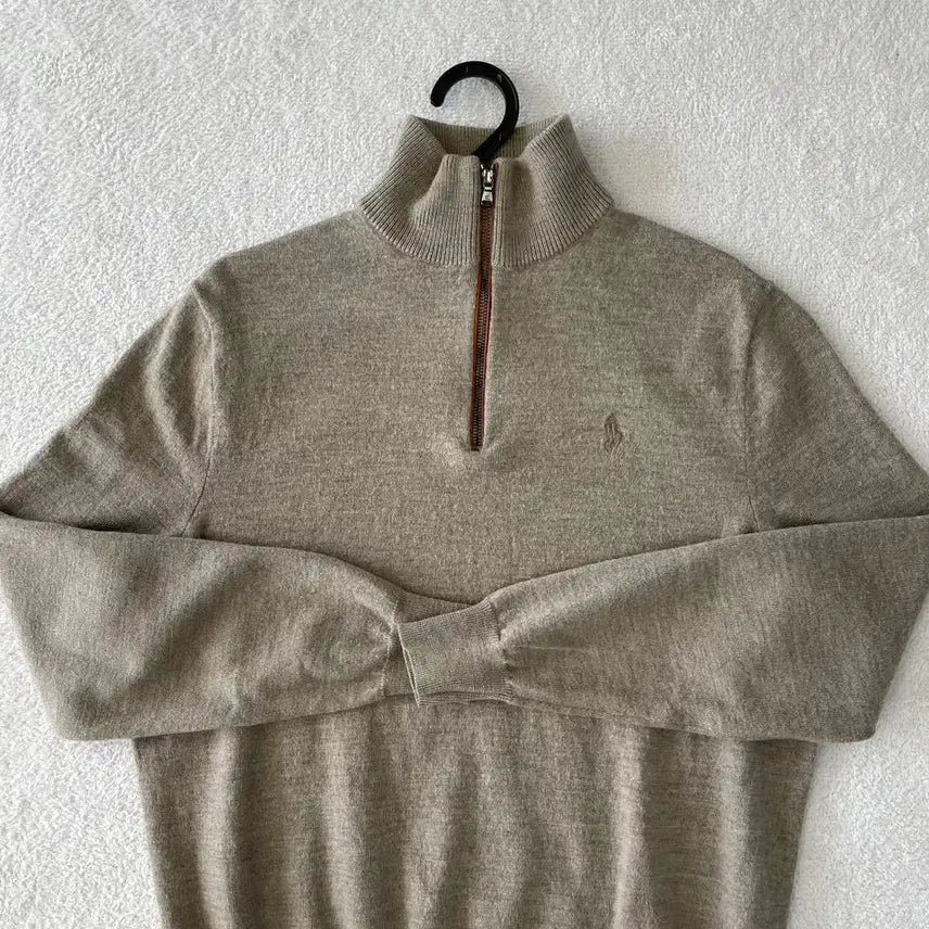 [BUNJANG] Polo Merino Wool Half-Zip Knit Sweater / M 폴로 메리노울 반집업 니트