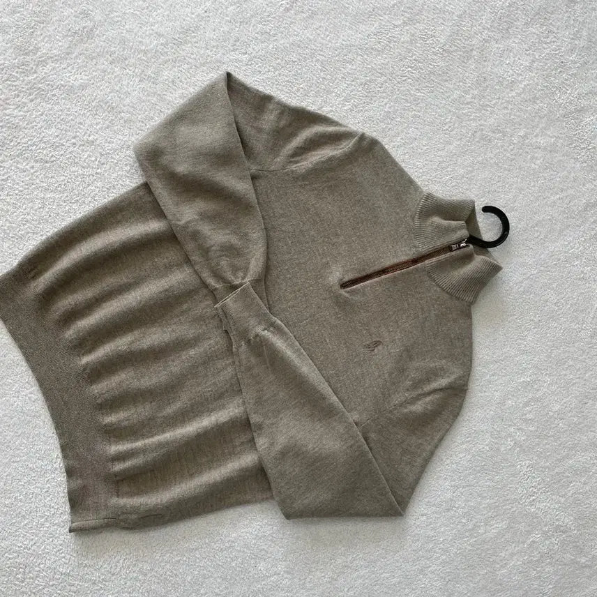 [BUNJANG] Polo Merino Wool Half-Zip Knit Sweater / M 폴로 메리노울 반집업 니트