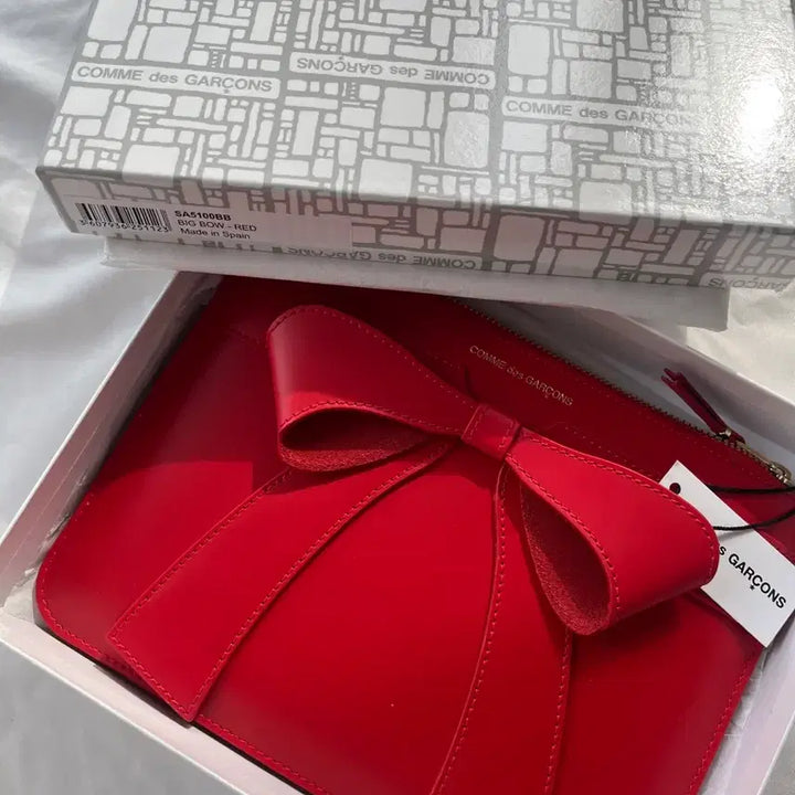 [BUNJANG] Comme des Garcons Big Bow Ribbon Wallet - Red / (새상품) 꼼데가르송 빅보우 리본 지갑 레드