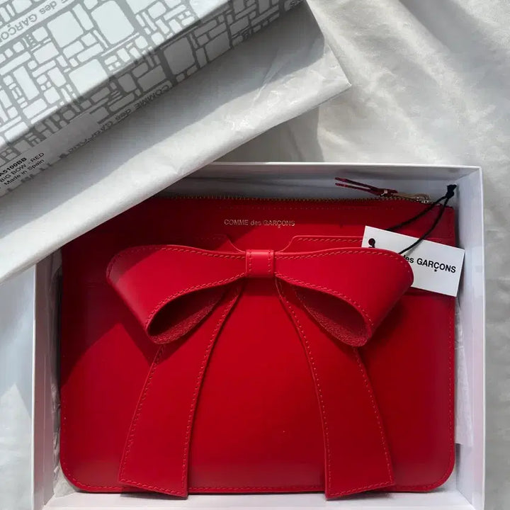 [BUNJANG] Comme des Garcons Big Bow Ribbon Wallet - Red / (새상품) 꼼데가르송 빅보우 리본 지갑 레드