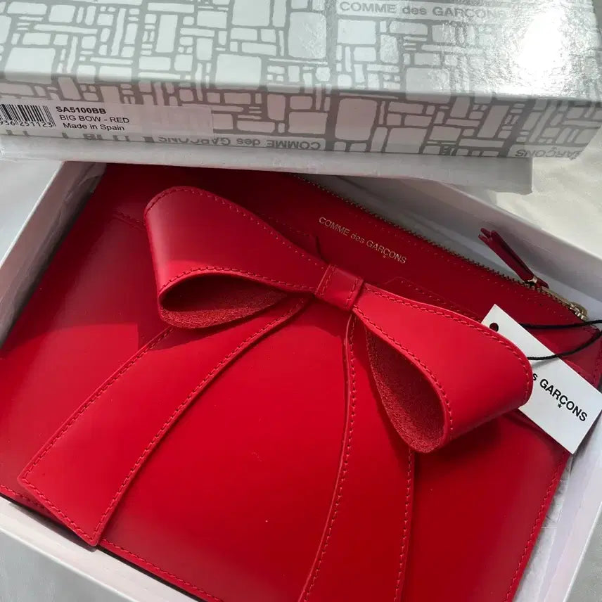 [BUNJANG] Comme des Garcons Big Bow Ribbon Wallet - Red / (새상품) 꼼데가르송 빅보우 리본 지갑 레드
