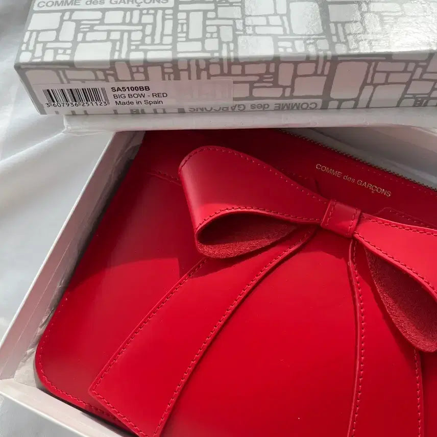 [BUNJANG] Comme des Garcons Big Bow Ribbon Wallet - Red / (새상품) 꼼데가르송 빅보우 리본 지갑 레드