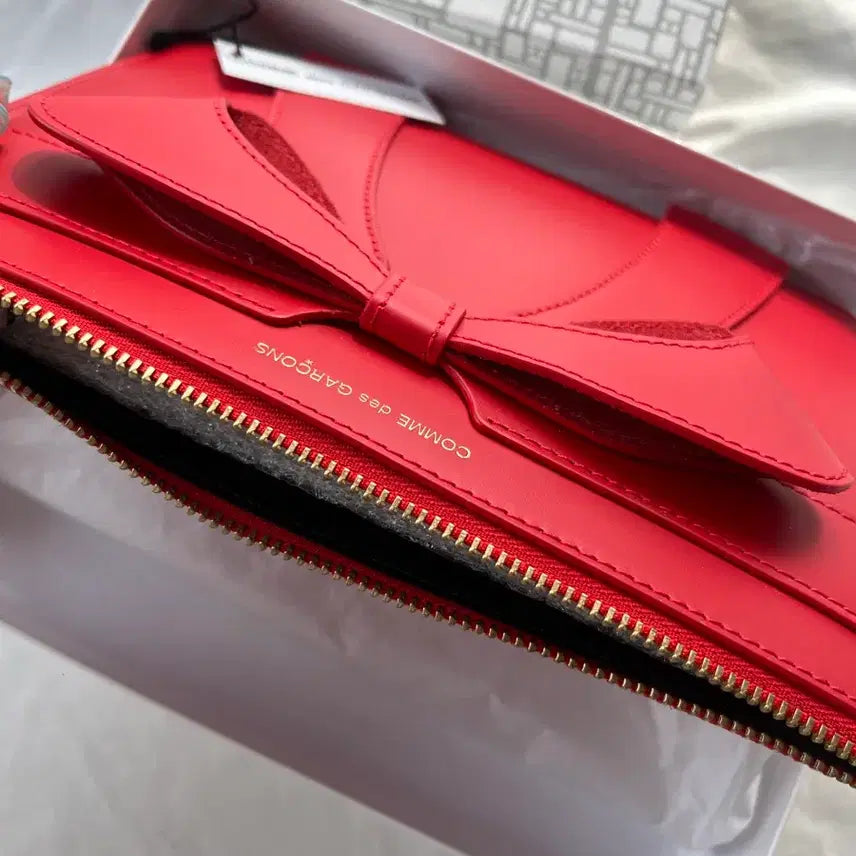 [BUNJANG] Comme des Garcons Big Bow Ribbon Wallet - Red / (새상품) 꼼데가르송 빅보우 리본 지갑 레드