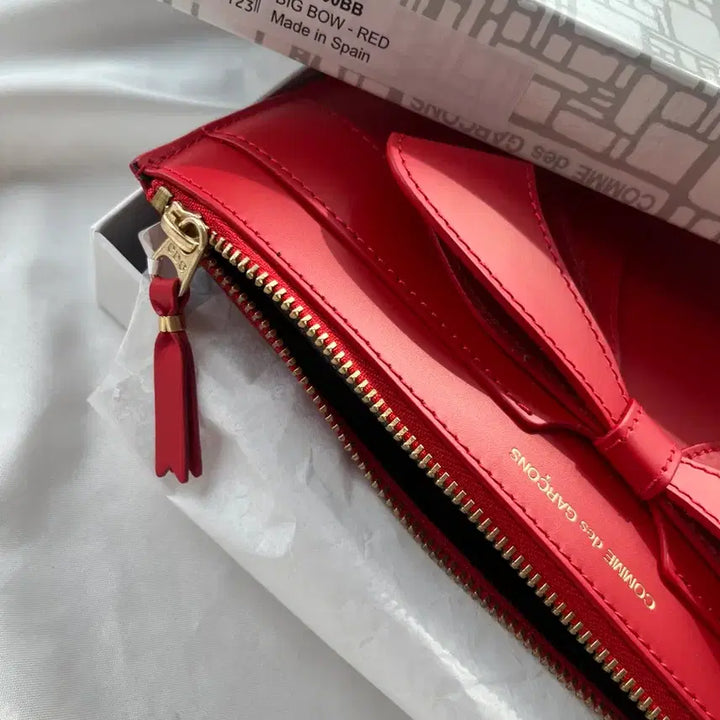 [BUNJANG] Comme des Garcons Big Bow Ribbon Wallet - Red / (새상품) 꼼데가르송 빅보우 리본 지갑 레드