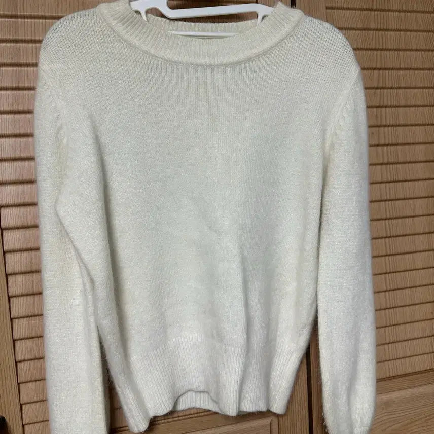 [BUNJANG] Angora White Knit Sweater / 앙고라 화이트 니트