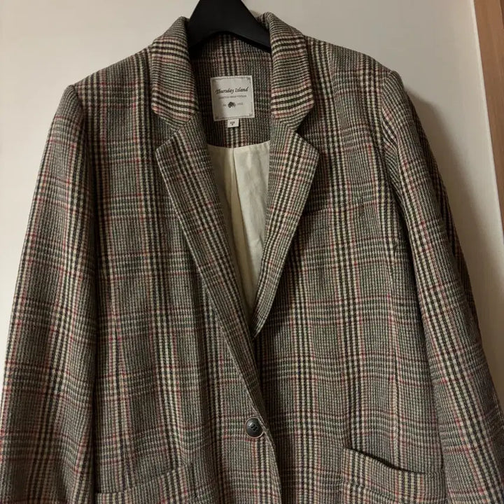 [BUNJANG] Thursday Island Checkered Jacket / 써스데이아일랜드 체크 자켓 43만원대 하객룩 오피스룩 출근룩 올드머니룩
