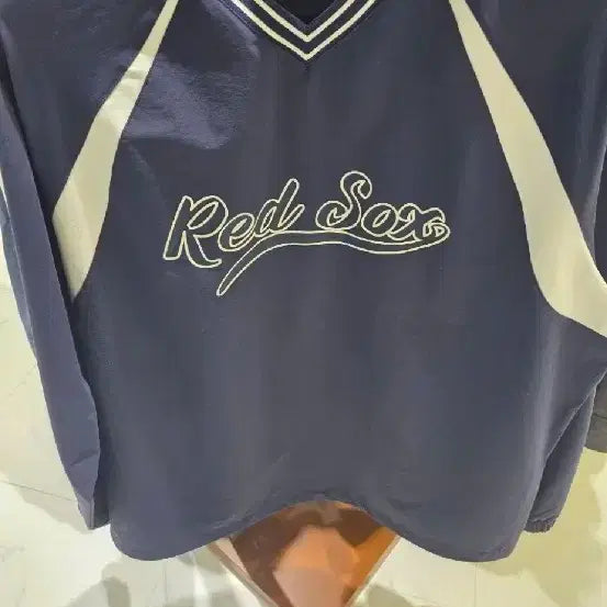 [BUNJANG] MLB Boston Logo Woven Men's Sweatshirt / MLB 엠엘비 신상바시티우븐맨투맨 완전새상품저렴히판매!!