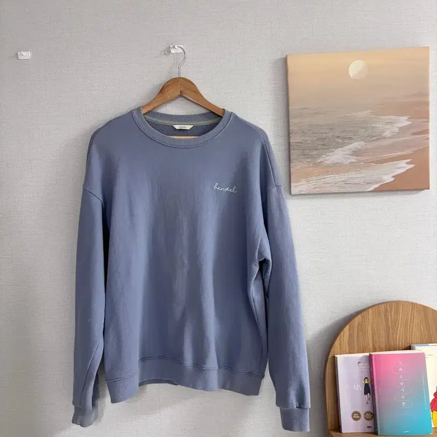 [BUNJANG] Unspecified Basic Crewneck Sweatshirt / 소라색 맨투맨