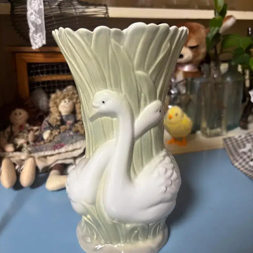 [BUNJANG] Vintage Swan Vase / 빈티지 스완 화병