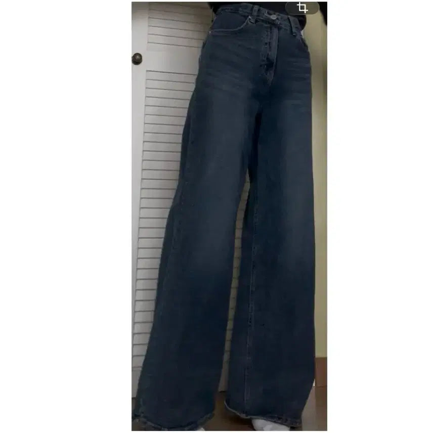[BUNJANG] Dark Wash Bootcut Straight Leg Denim Pants / 진청 부츠컷 일자 데님 팬츠 청바지