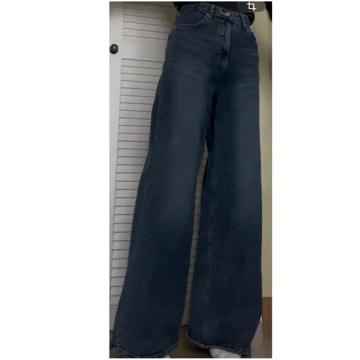 [BUNJANG] Dark Wash Bootcut Straight Leg Denim Pants / 진청 부츠컷 일자 데님 팬츠 청바지