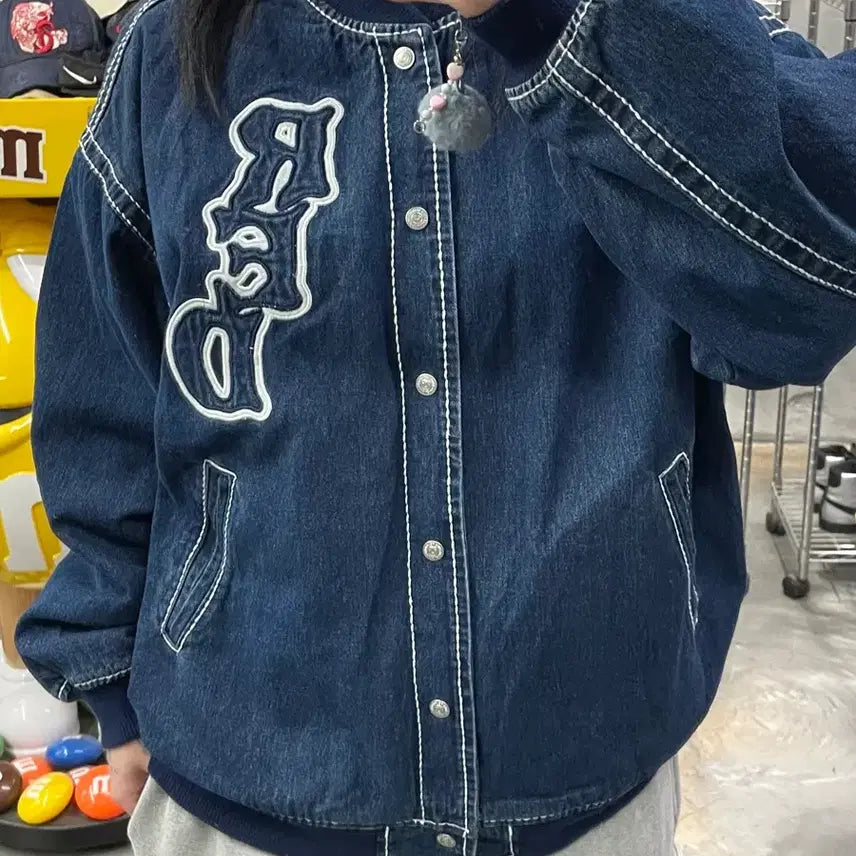 [BUNJANG] True Religion Code Red Indigo Denim Jacket / 트루 릴리전 코드레드 인디고 스티치 데님 자켓